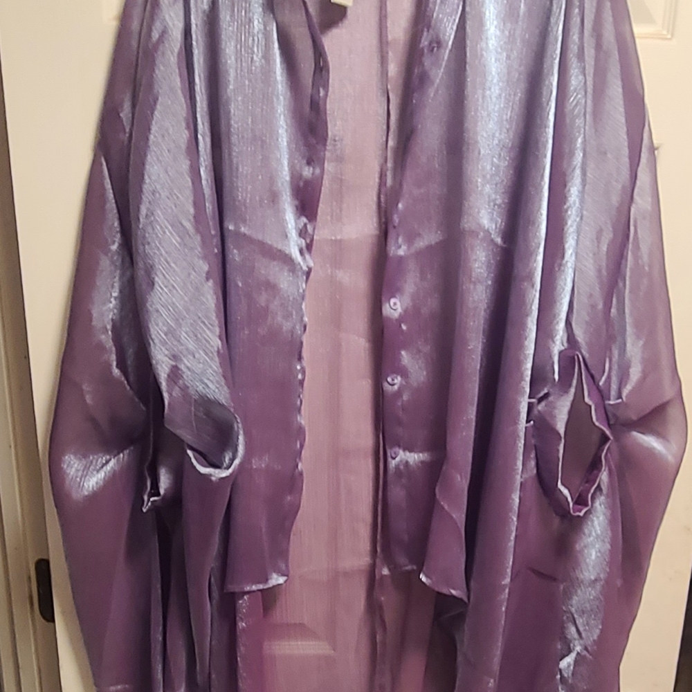 Ashley Stewart Purple Shimmery Cape